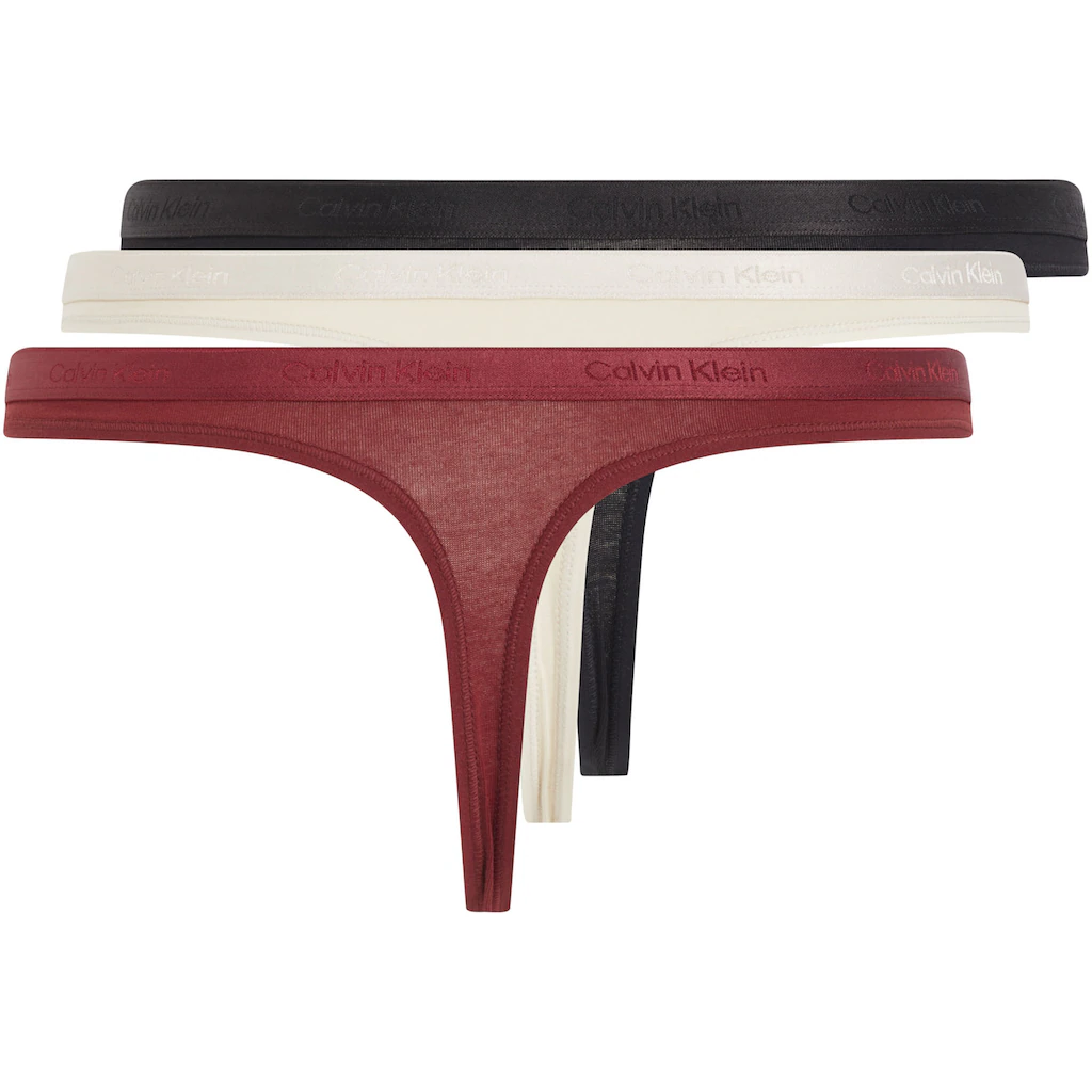 Calvin Klein Underwear Stringtanga »THONG 3PK« (Packung 3 St. 3er-Pack) Mit Elastik-Logobund ▷ Für