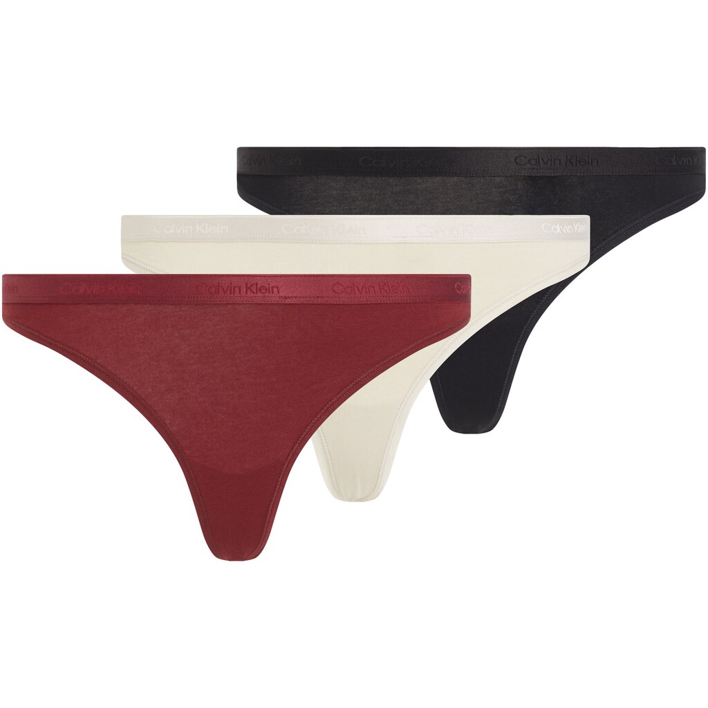 Calvin Klein Underwear Stringtanga »THONG 3PK« (Packung 3 St. 3er-Pack) mit Elastik-Logobund ▷ für