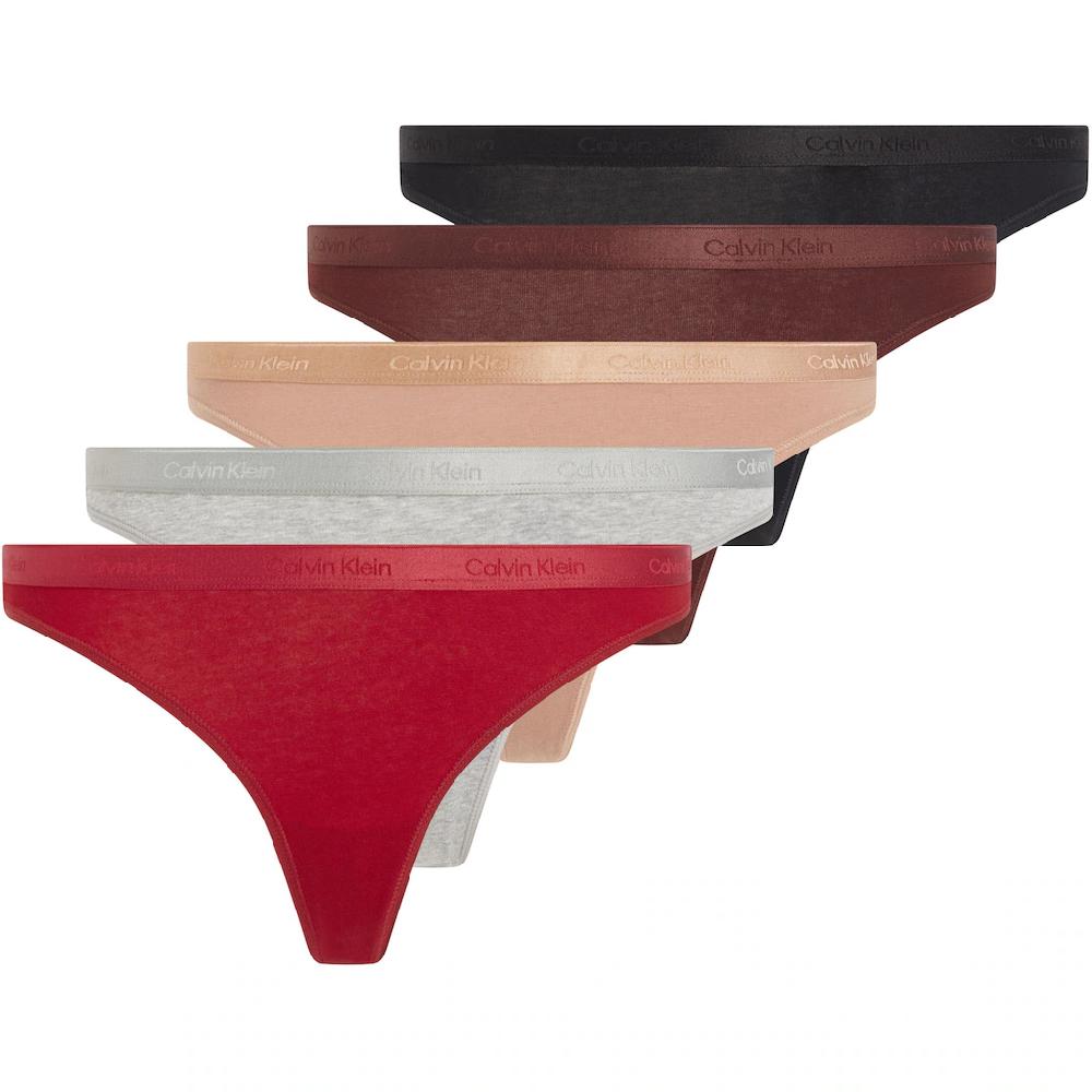 Calvin Klein Underwear Stringtanga »THONG 5PK« (Packung 5 St. 5er-Pack) mit Elastik-Logobund online kaufen