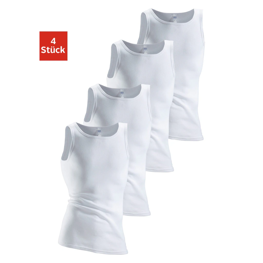 Clipper Unterhemd (4 St.) aus Doppelripp Tanktop Unterziehshirt bestellen