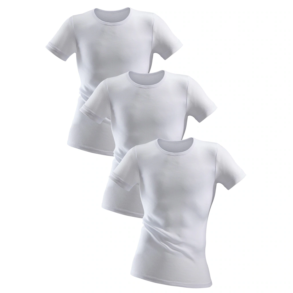 Clipper Unterziehshirt (3 St.) Schlichtes Basic Für Jeden Tag - In Feinripp Unterziehshirt T-Shirt Online Bestellen