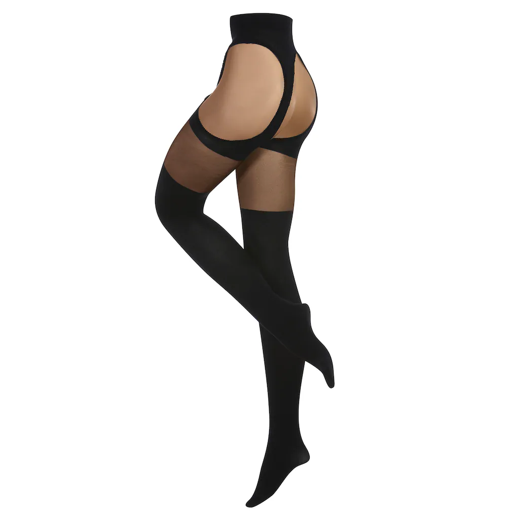 Die Strumpfmacher Ouvert Strumpfhose 20 DEN Mit Overknee-Effekt ▷ Für