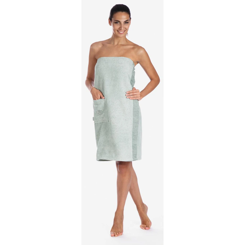 Egeria Sarong »Ben ideal für Sauna & Spa Hotelbademantel« (1 St.) mit Streifenbordüre