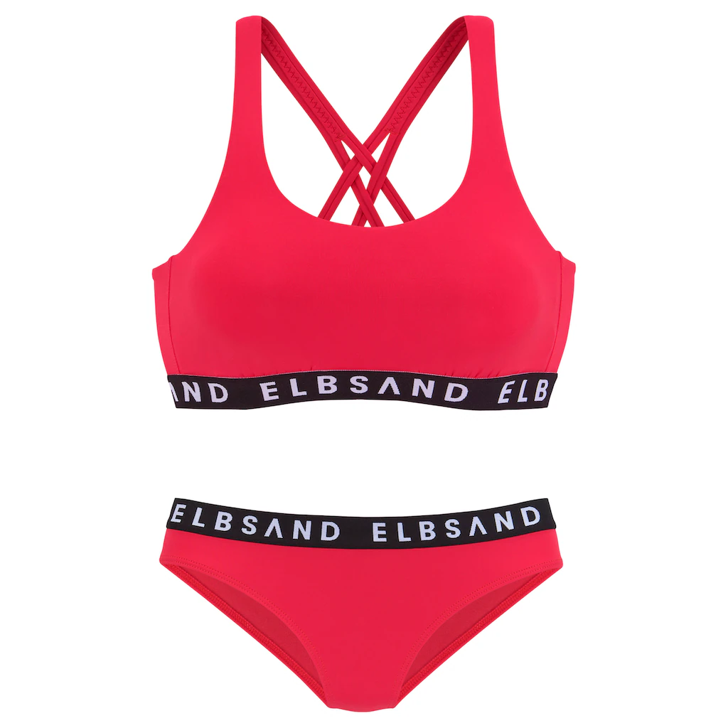 Elbsand Bustier-Bikini Mit Kontrastfarbenen Schriftzügen Kaufen