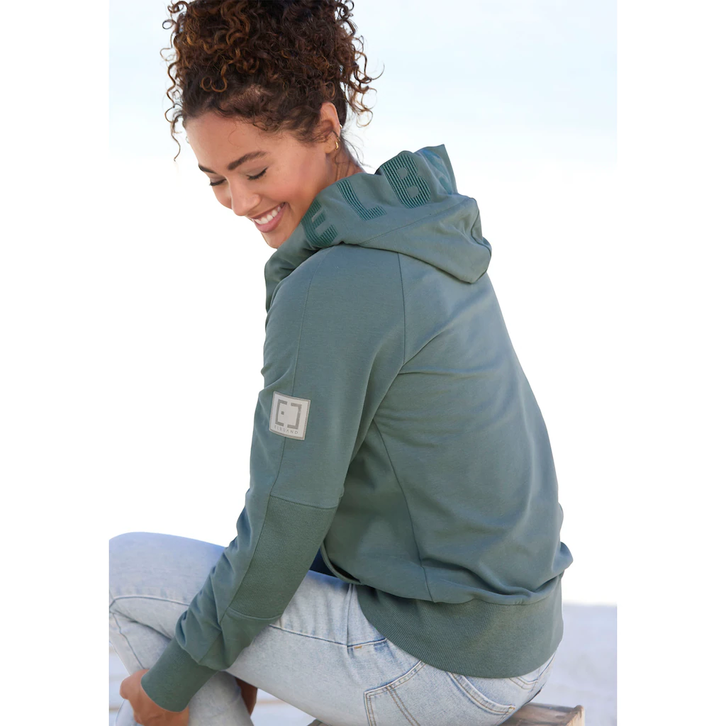 Elbsand Kapuzensweatjacke »Kelda« Mit Logo-Stickerei An Der Kapuze Basic