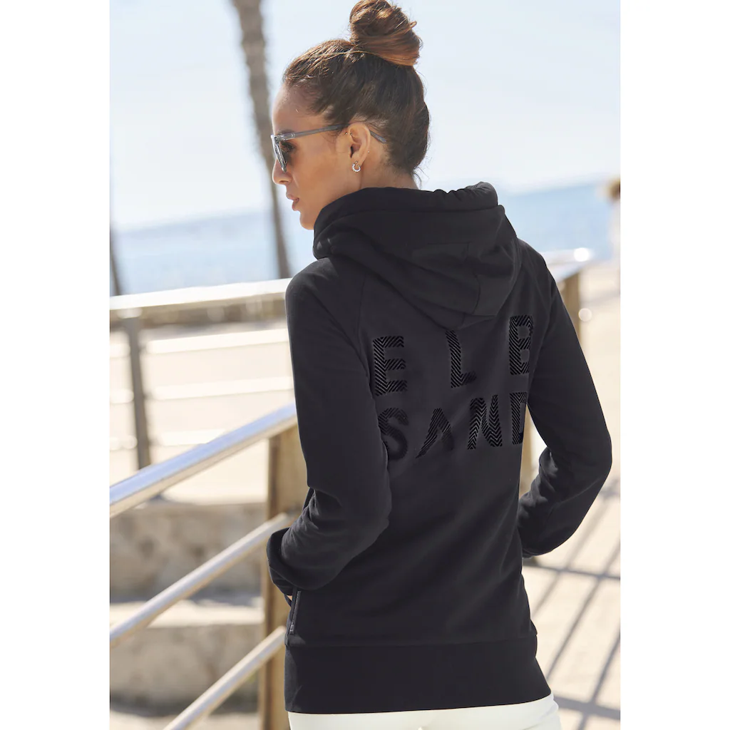 Elbsand Kapuzensweatjacke »Kria« Mit Logodruck Hinten Lässige Freizeitjacke Mit Taschen