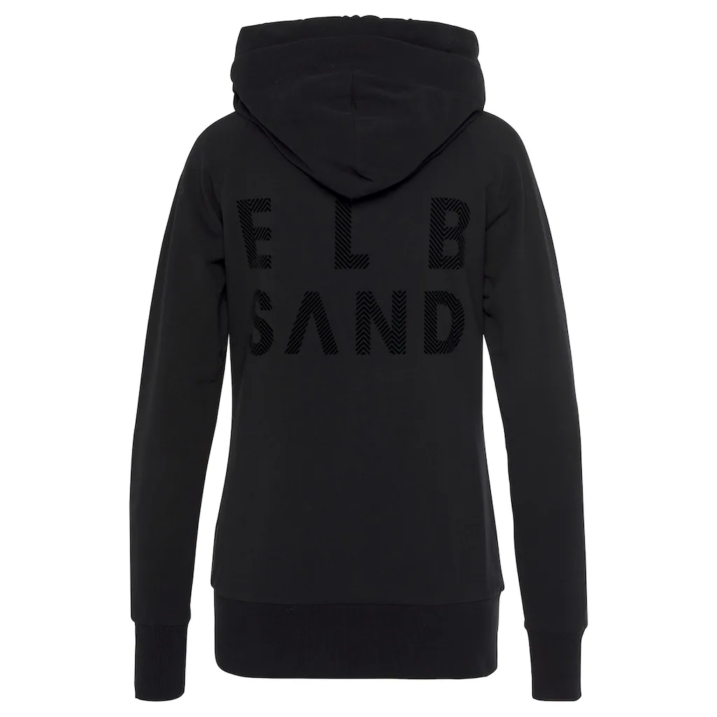 Elbsand Kapuzensweatjacke »Kria« Mit Logodruck Hinten Lässige Freizeitjacke Mit Taschen