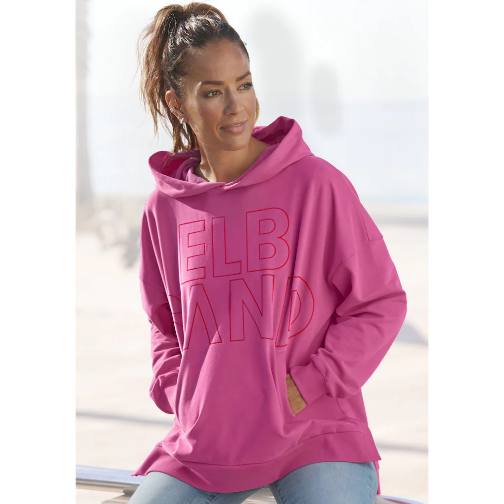 Elbsand Kapuzensweatshirt »Lioba« im Oversize-Fit Hoodie mit Tasche und Logodruck vorne
