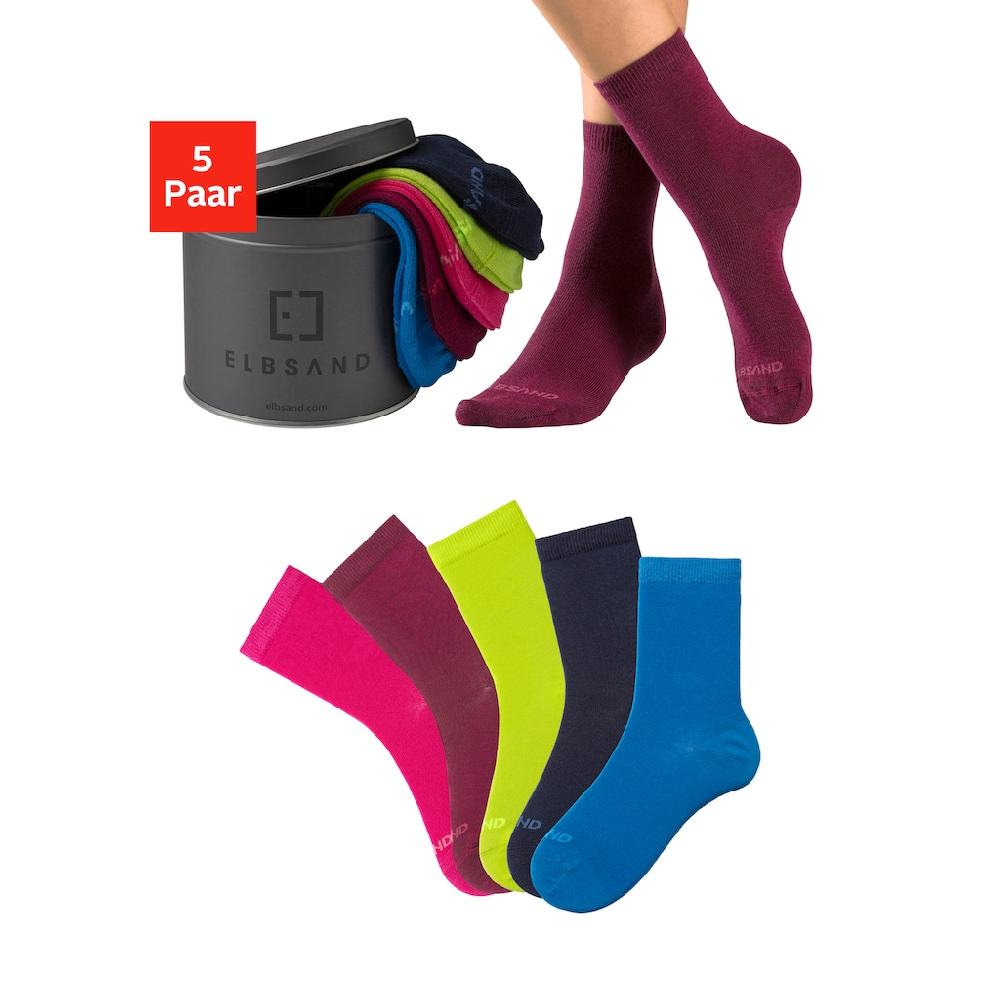 Elbsand Socken (Dose 5 Paar) verpackt in praktischer Metalldose