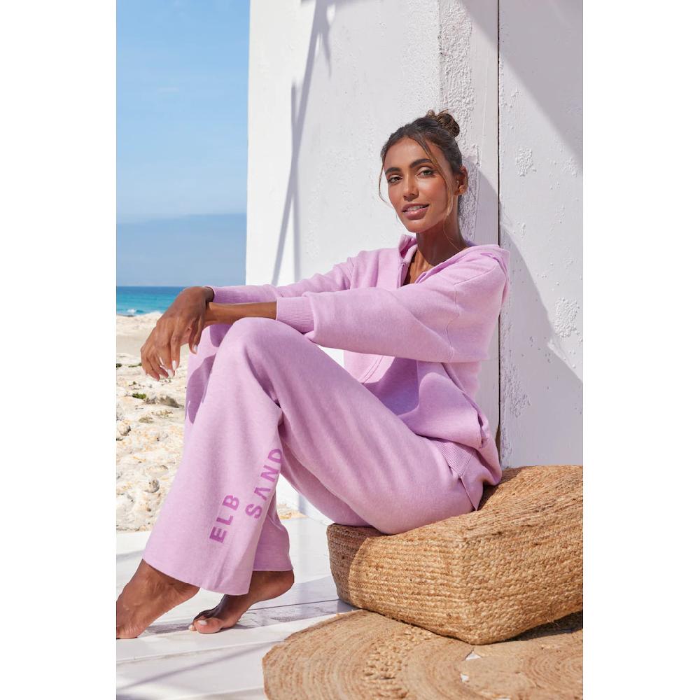 Elbsand Strickhose Mit Weitem Bein Und Eingestricktem Logo Loungewear