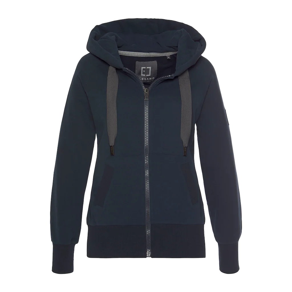 Elbsand Sweatjacke Mit Logo-Stickerei An Der Kapuze Bequeme Freizeitjacke Mit Taschen
