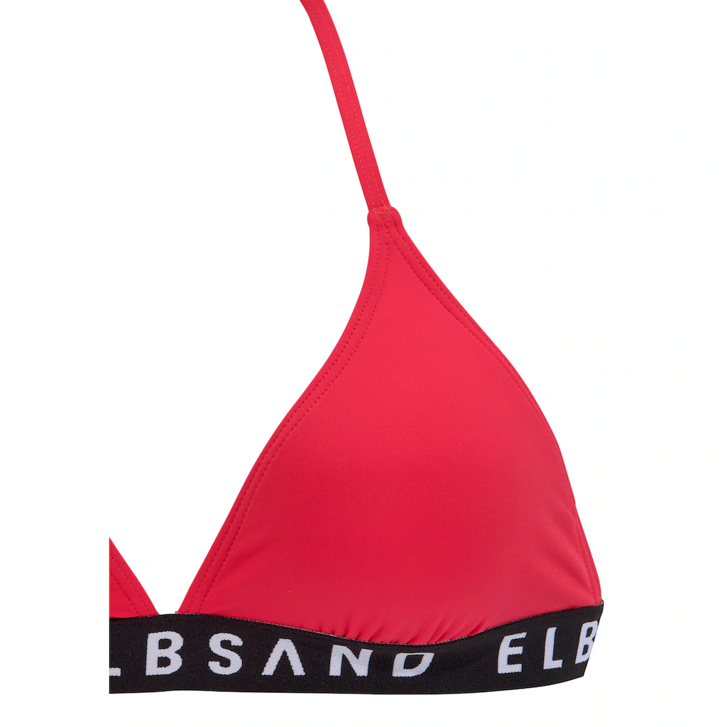 Elbsand Triangel-Bikini Mit Markenschriftzügen In Kontrastfarbe