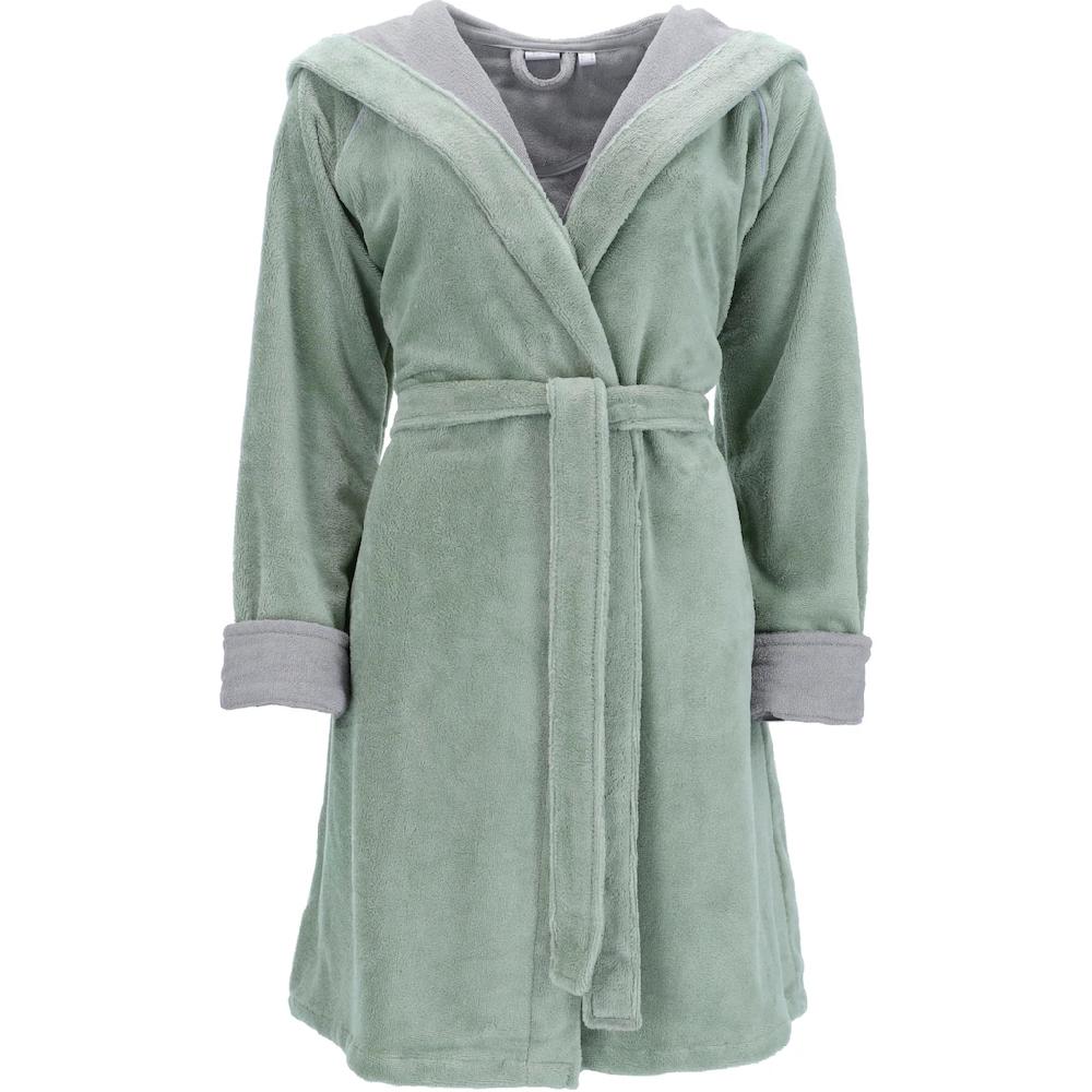 Esprit Damenbademantel »Cosy ideal für Sauna & Spa Hotelbademantel Morgenmantel« (1 St. mit Gürtel) mit Kapuze & Logostickerei kurz