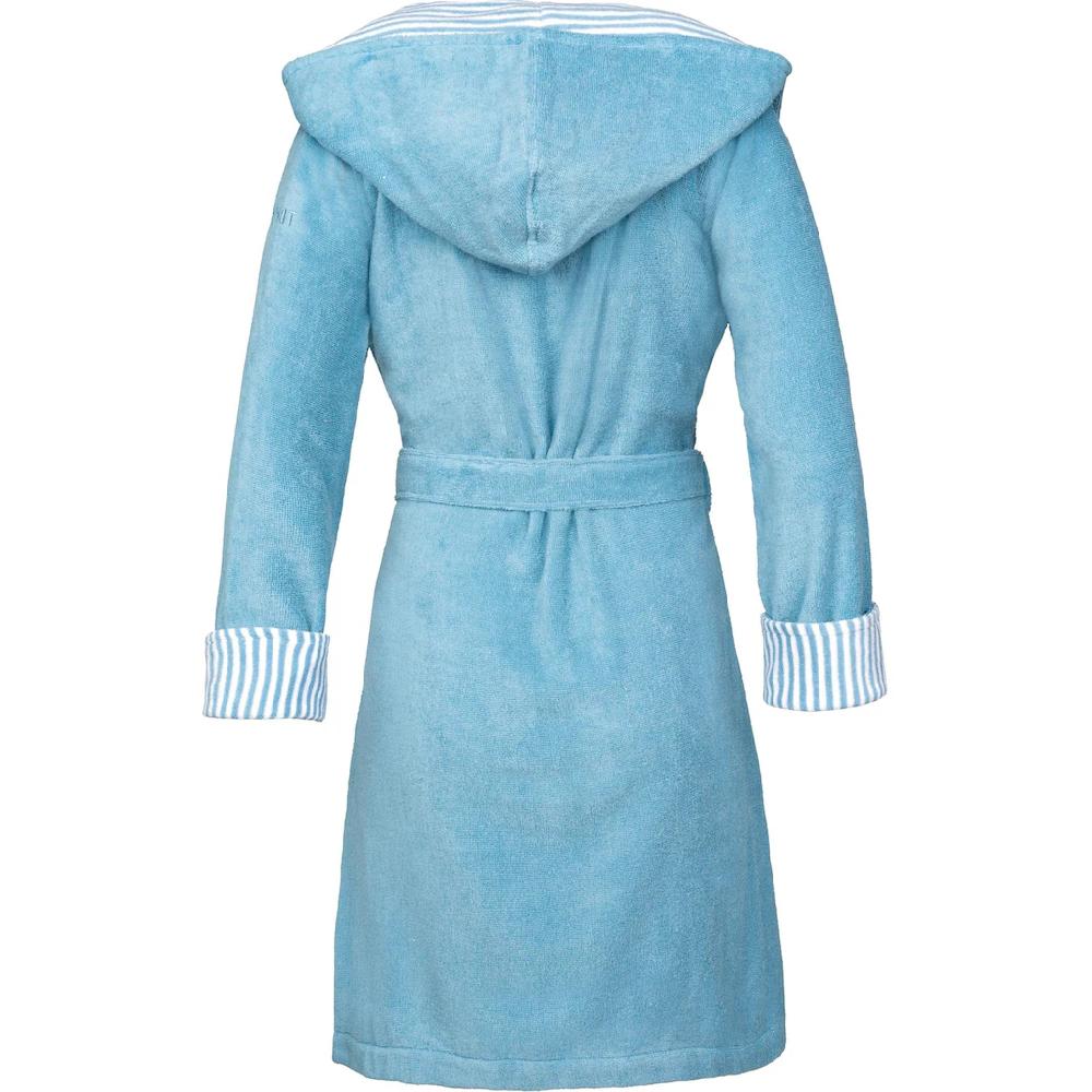 Esprit Damenbademantel »Day Ideal Für Sauna & Spa Hotelbademantel Morgenmantel« (1 St. Mit Gürtel) Mit Kapuze Gestreiften Akzenten & Logostickerei Kurz