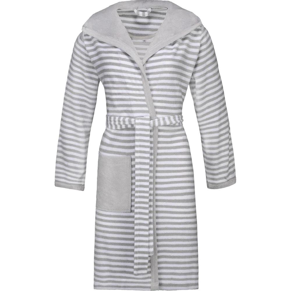 Esprit Damenbademantel »Striped Hoody ideal für Sauna & Spa Hotelbademantel Morgenmantel« (1 St. mit Gürtel) mit Kapuze gestreift