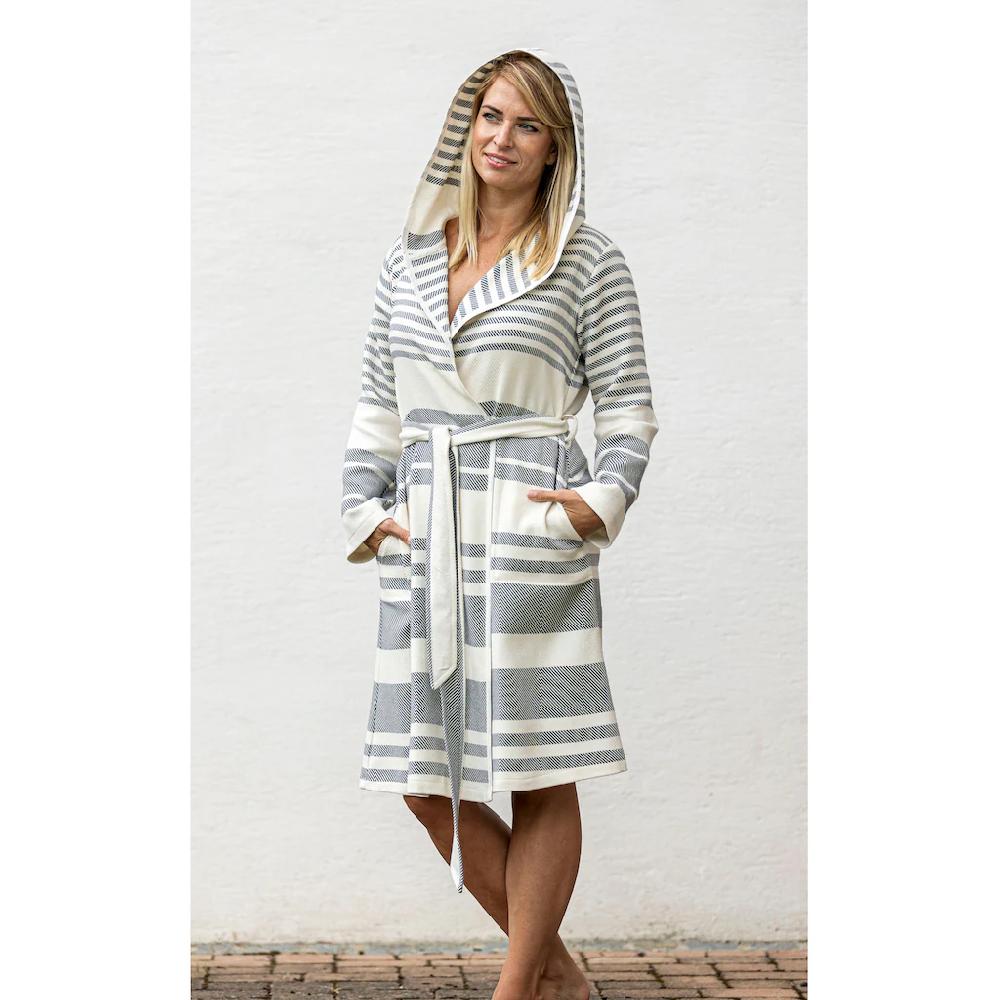 framsohn frottier Damenbademantel »Boho Living Hamam Bademantel« (Packung 1 St.) trendige Streifenoptik Reise Sauna Strand
