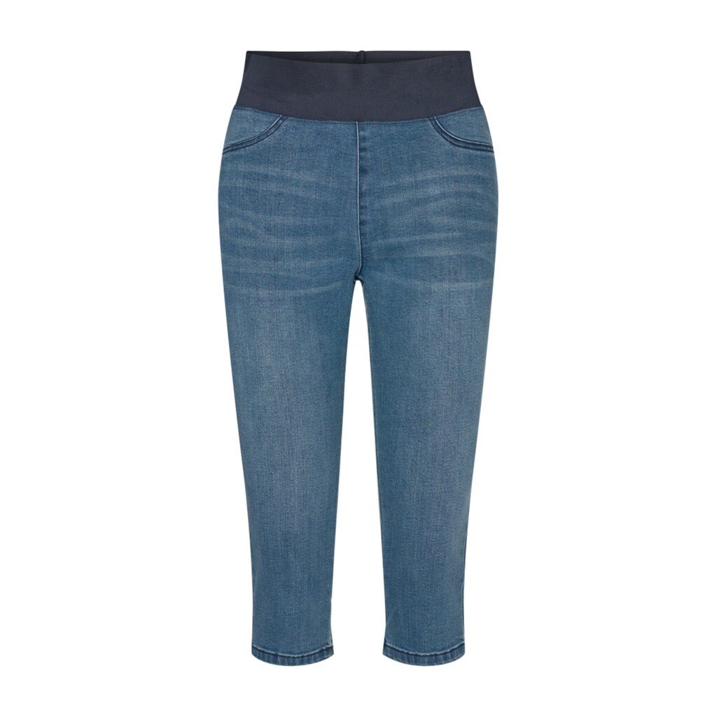 FREEQUENT Caprileggings »FQSHANTAL-CA-DENIM« Mit Extra Breitem Bund