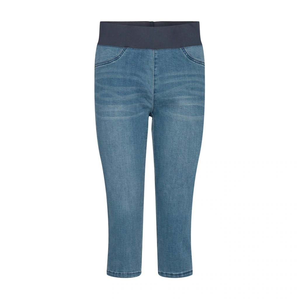 FREEQUENT Caprileggings »FQSHANTAL-CA-DENIM« mit extra breitem Bund