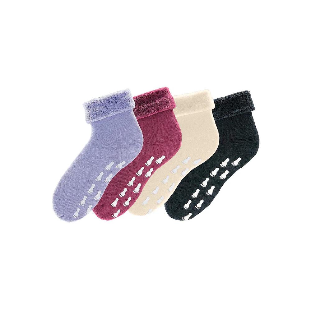 Go in ABS-Socken (Packung 4 Paar) mit Antirutschsohle und Vollfrottee ▷ für