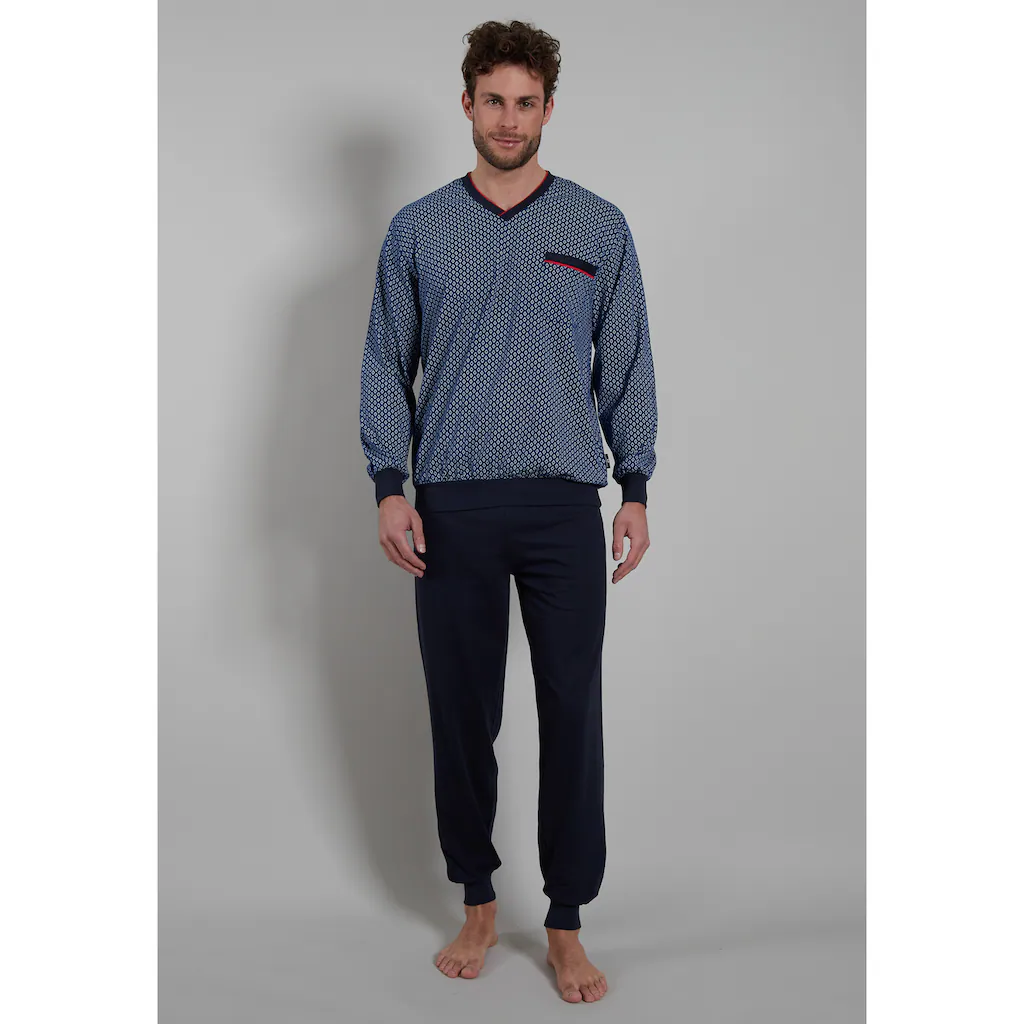 GÖTZBURG Pyjama »Manhattan« (2 Tlg.) Mit Praktischen Bündchen Und Brusttasche Kaufen