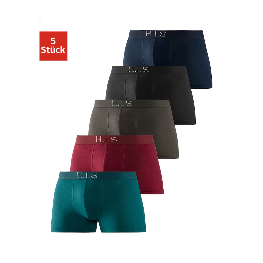 H.I.S Boxer »Boxershorts für Herren« (Packung 5 St.) Logo Webbund mit 3D Effekt bestellen