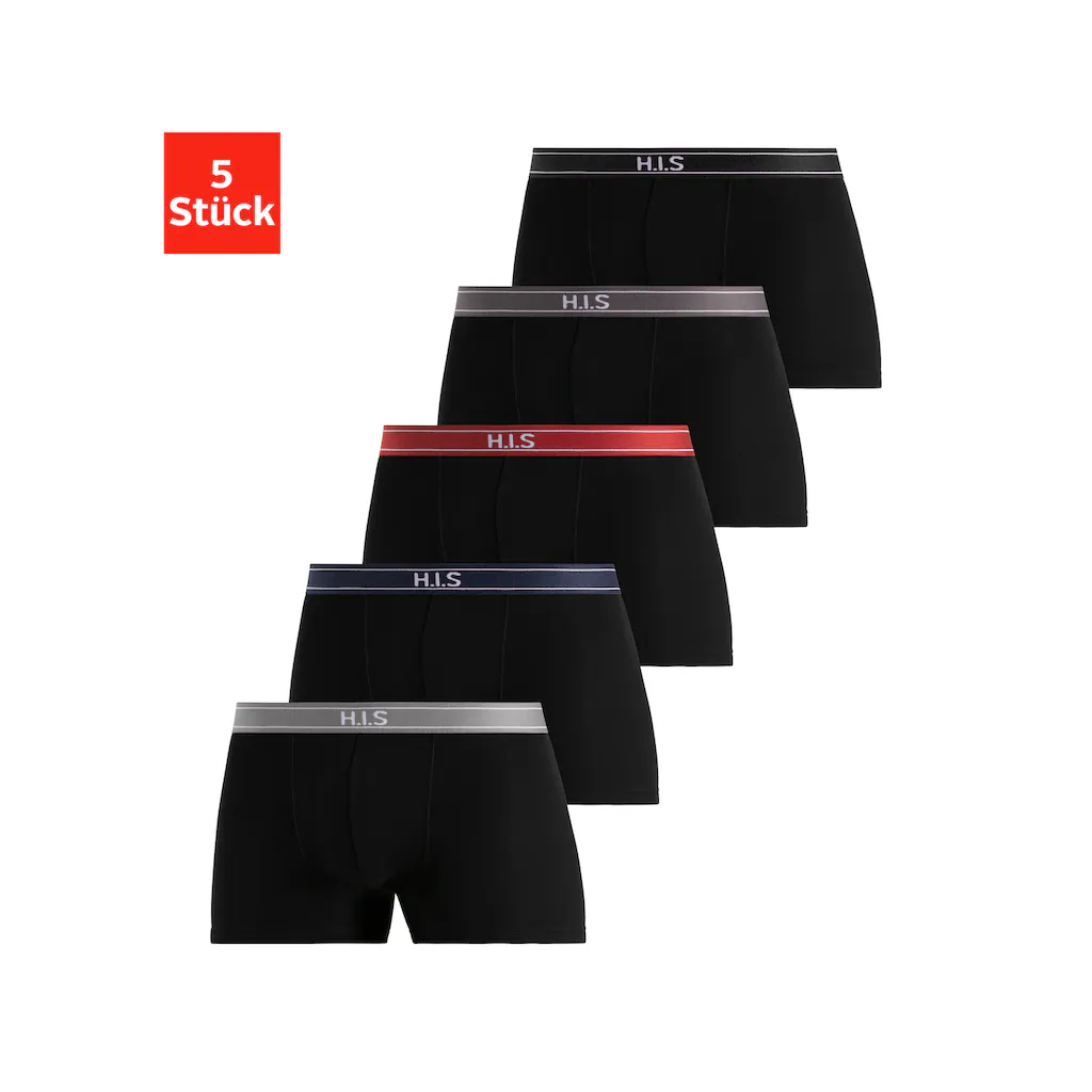 H.I.S Boxer »Boxershorts für Herren« (Packung 5 St.) mit Steifen und Logo im Bund kaufen
