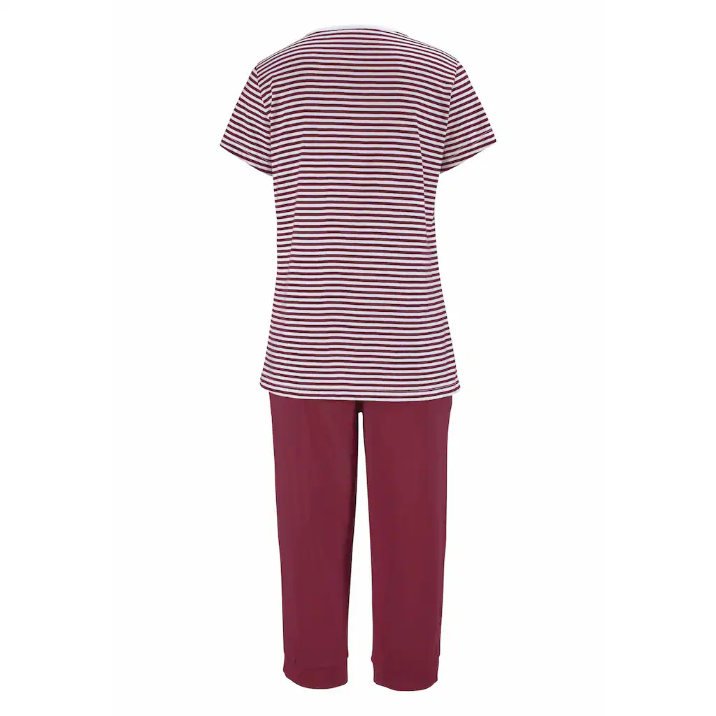 H.I.S Capri-Pyjama Mit Bündchen An Den Beinabschlüssen