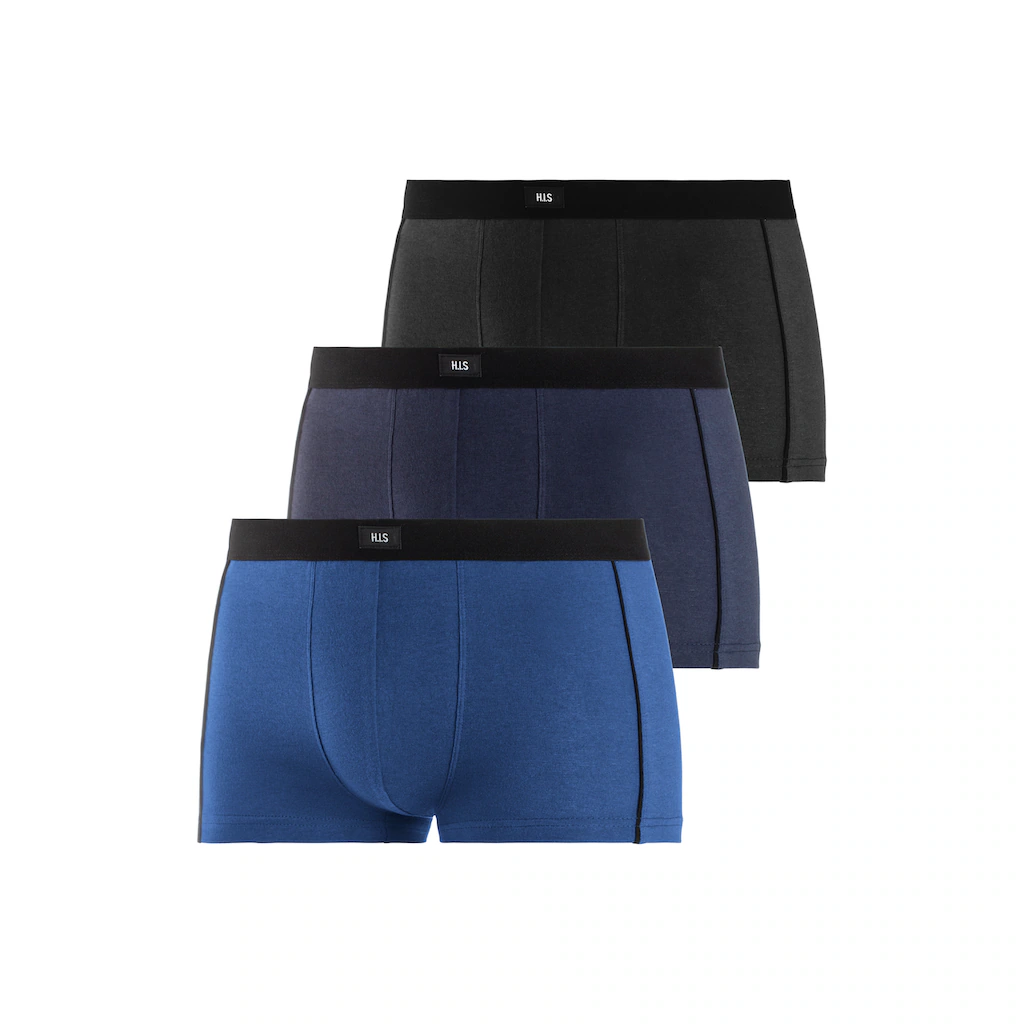 H.I.S Hipster (Packung 3 St.) knapp sitzende Boxershorts aus Baumwollmischung