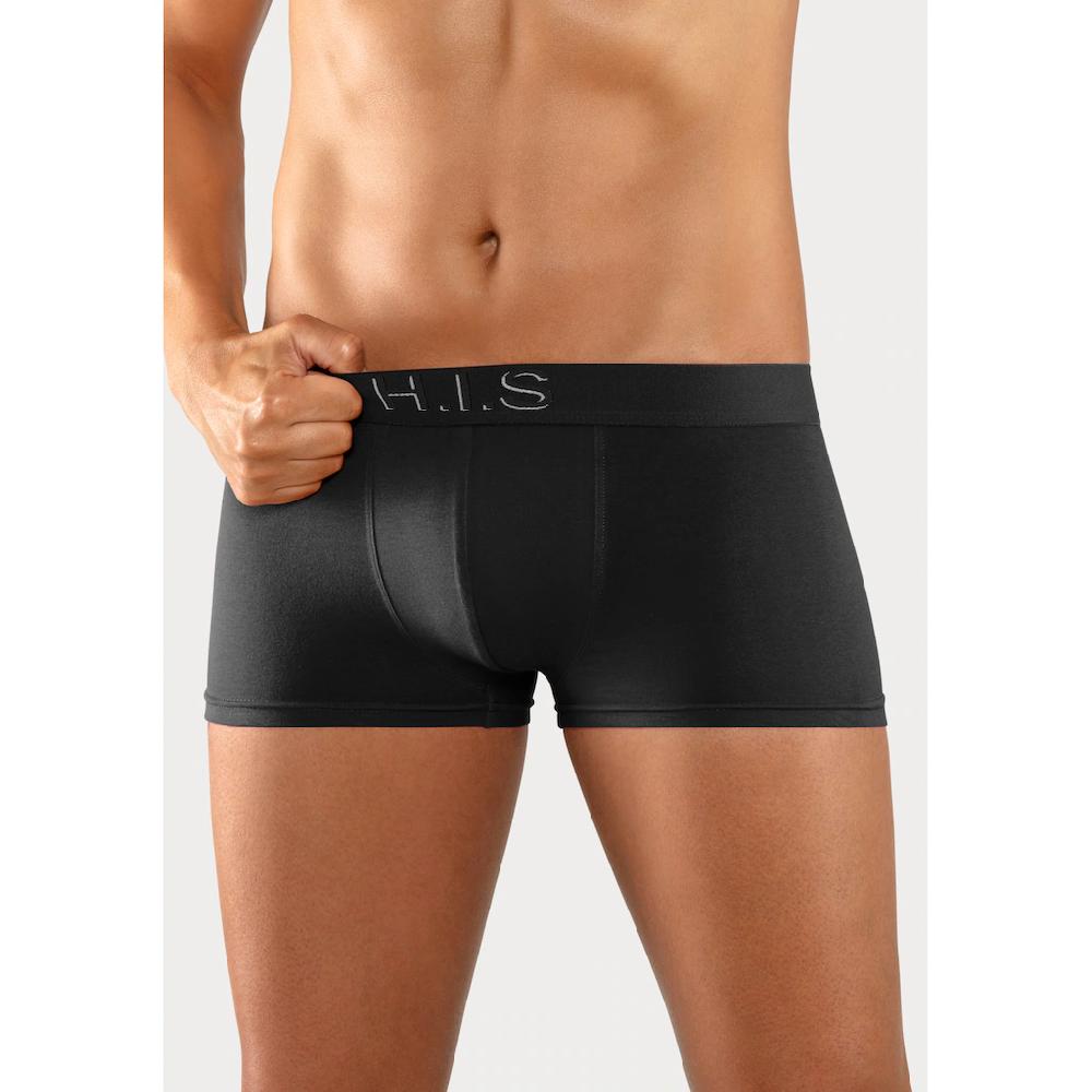 H.I.S Hipster (Packung 5 St.) Knapp Sitzende Boxershorts Am Webbund Mit Logoschriftzug Mit 3D Effekt
