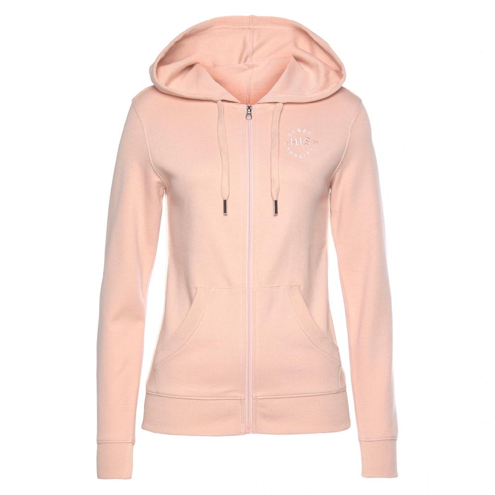 H.I.S Kapuzensweatjacke Mit Seitlichem Piping Und Kleiner Markenstickerei Loungeanzug