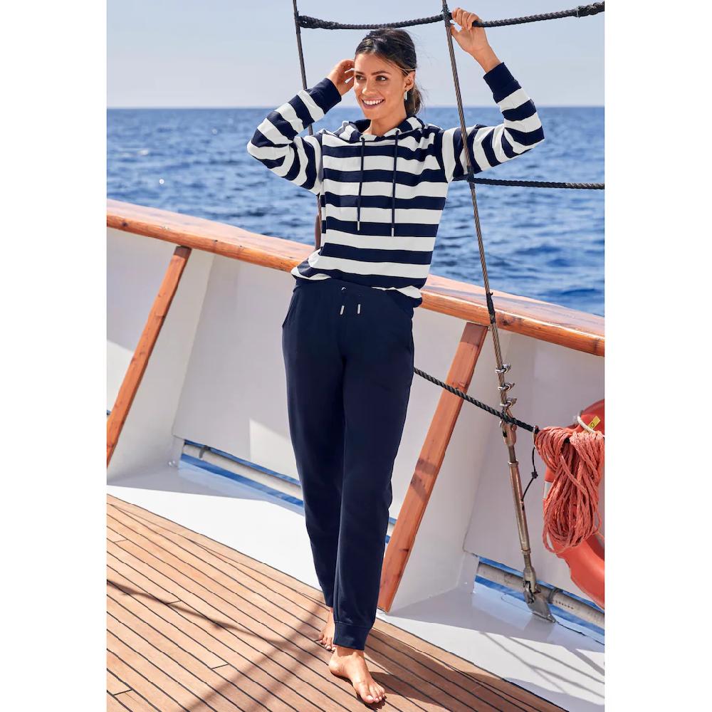 H.I.S Kapuzensweatshirt Im Maritimen Stil Loungewear Loungeanzug Hoodie