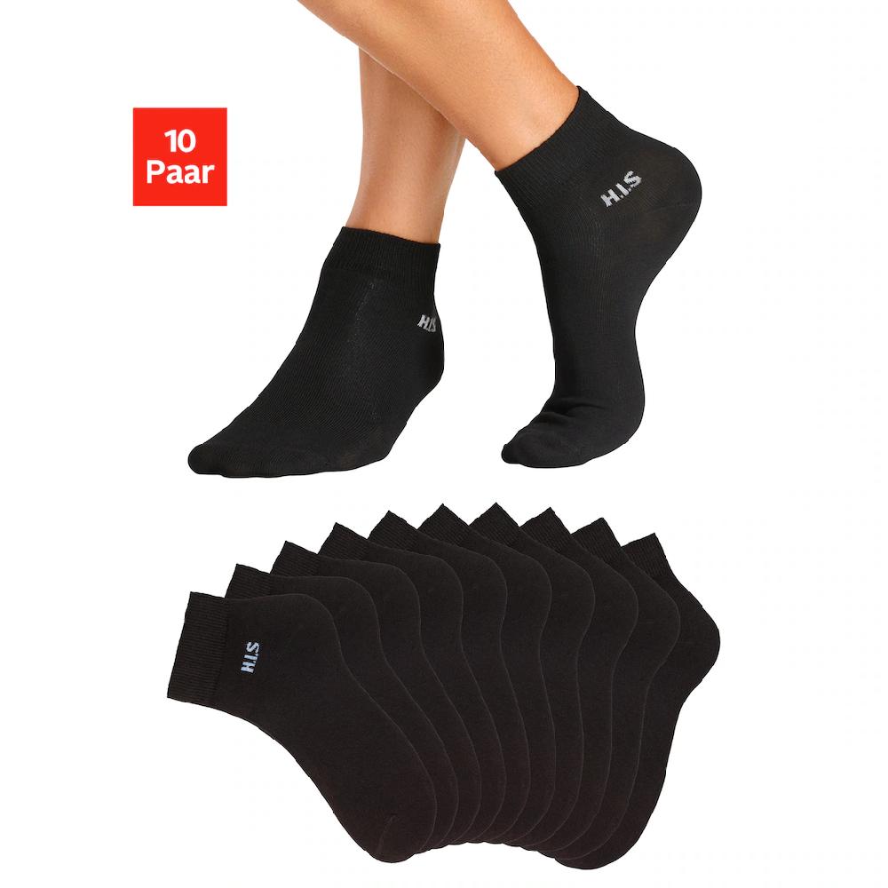 H.I.S Kurzsocken (Packung 10 Paar) mit farbigem Innenbund bestellen