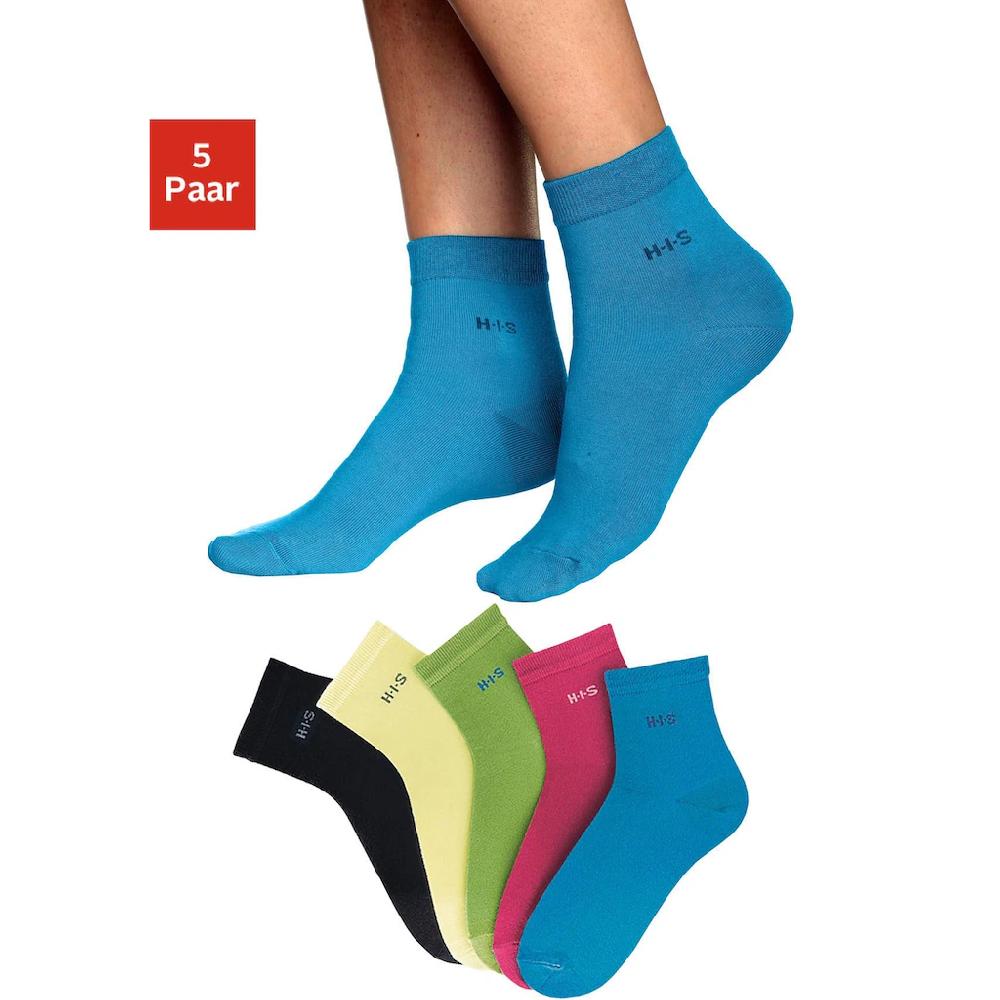 H.I.S Kurzsocken (Packung 5 Paar) mit Bündchen über dem Knöchel