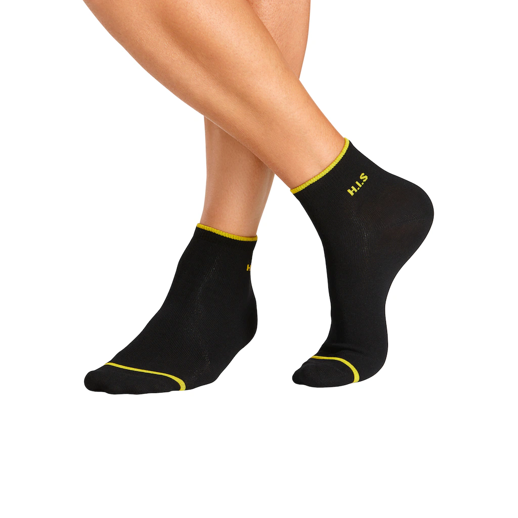 H.I.S Kurzsocken (Packung 7 Paar) Mit Farbigen Bündchen Online Kaufen