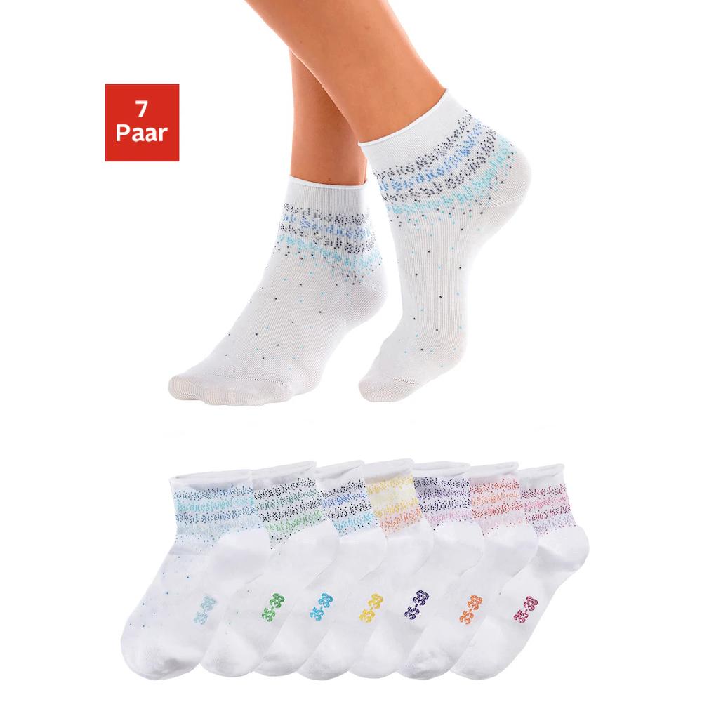 H.I.S Kurzsocken (Packung 7 Paar) mit Pünktchen Muster