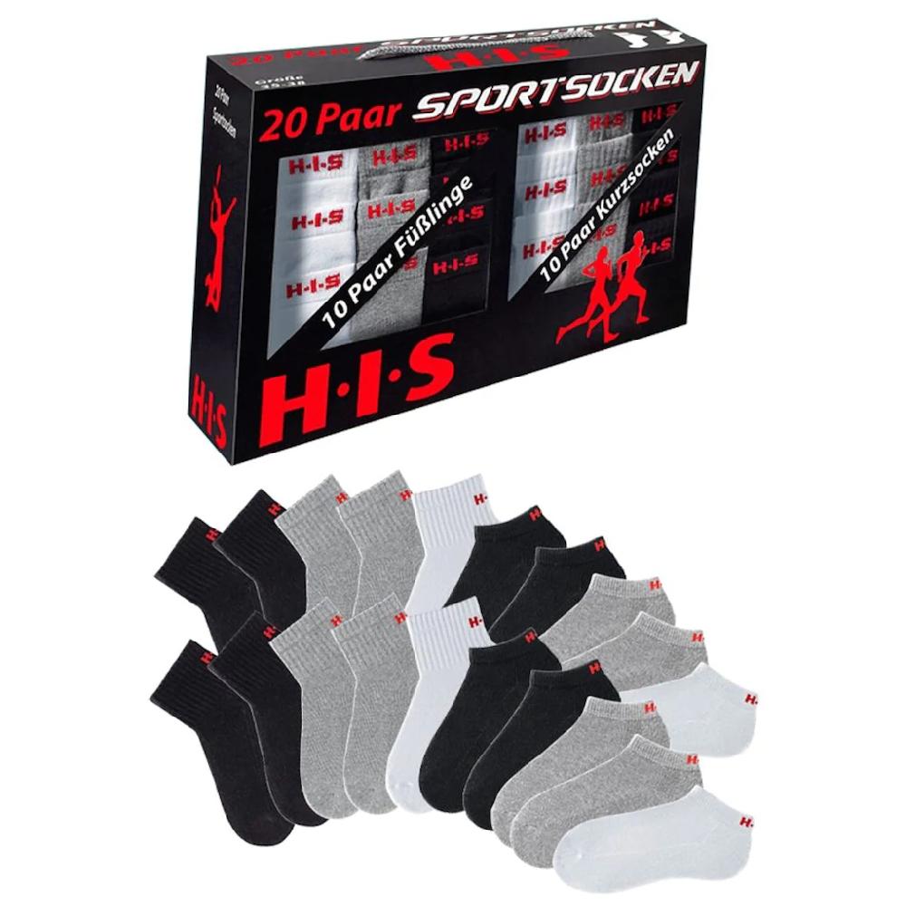 H.I.S Kurzsocken (Set 20 Paar) Und Sneakersocken Mit Frottee Online Kaufen