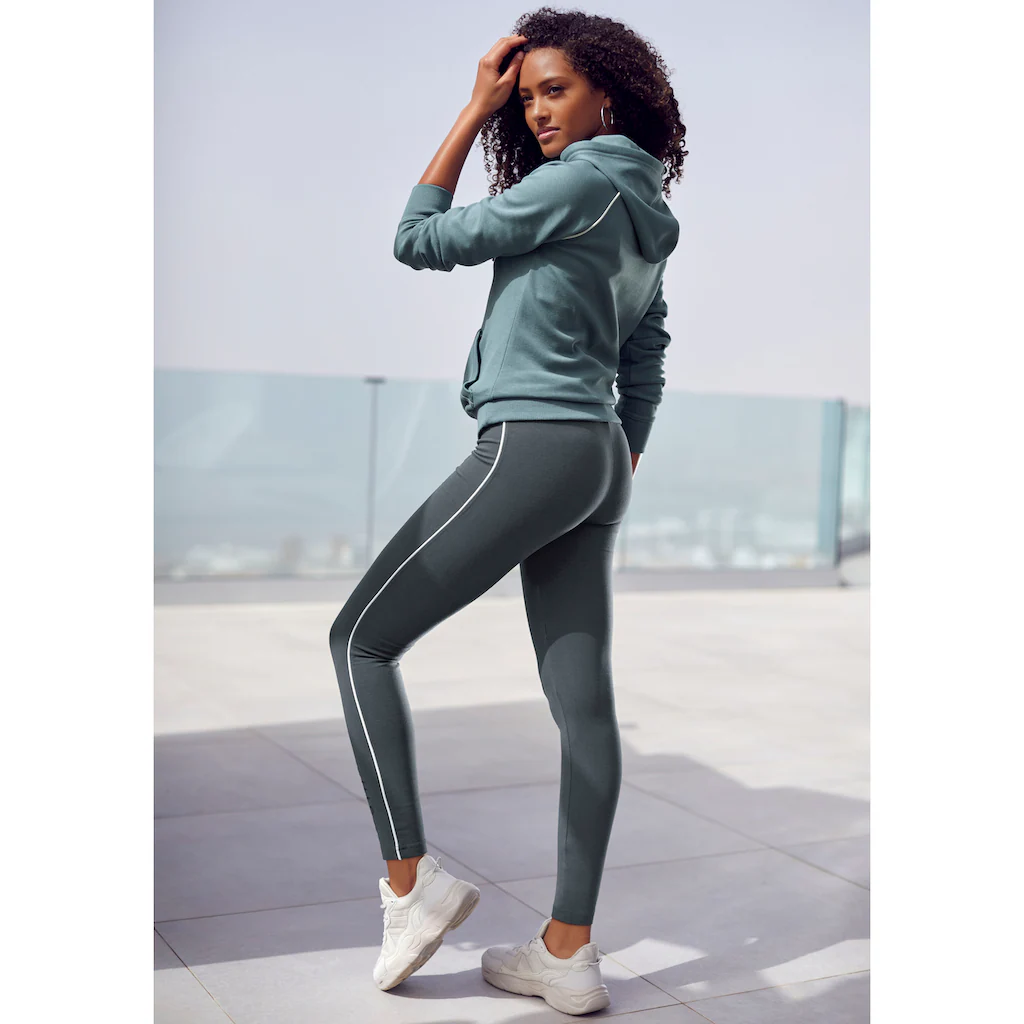 H.I.S Leggings Mit Weißer Kontrastpaspel