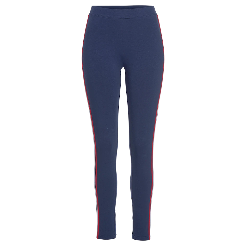 H.I.S Leggings Seitliche Streifeneinsätze In Kontrastfarben