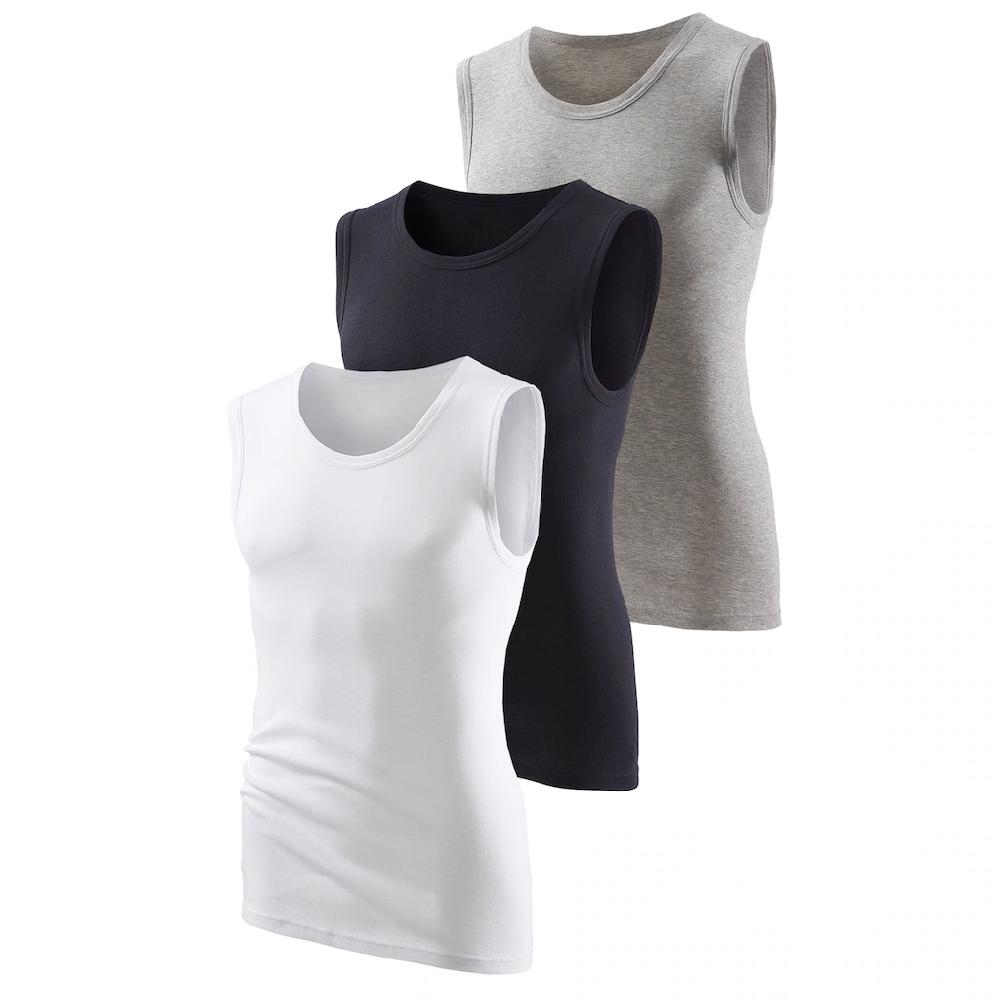 H.I.S Muscleshirt (3 Tlg.) Ohne Seitennähte Optimale Passform