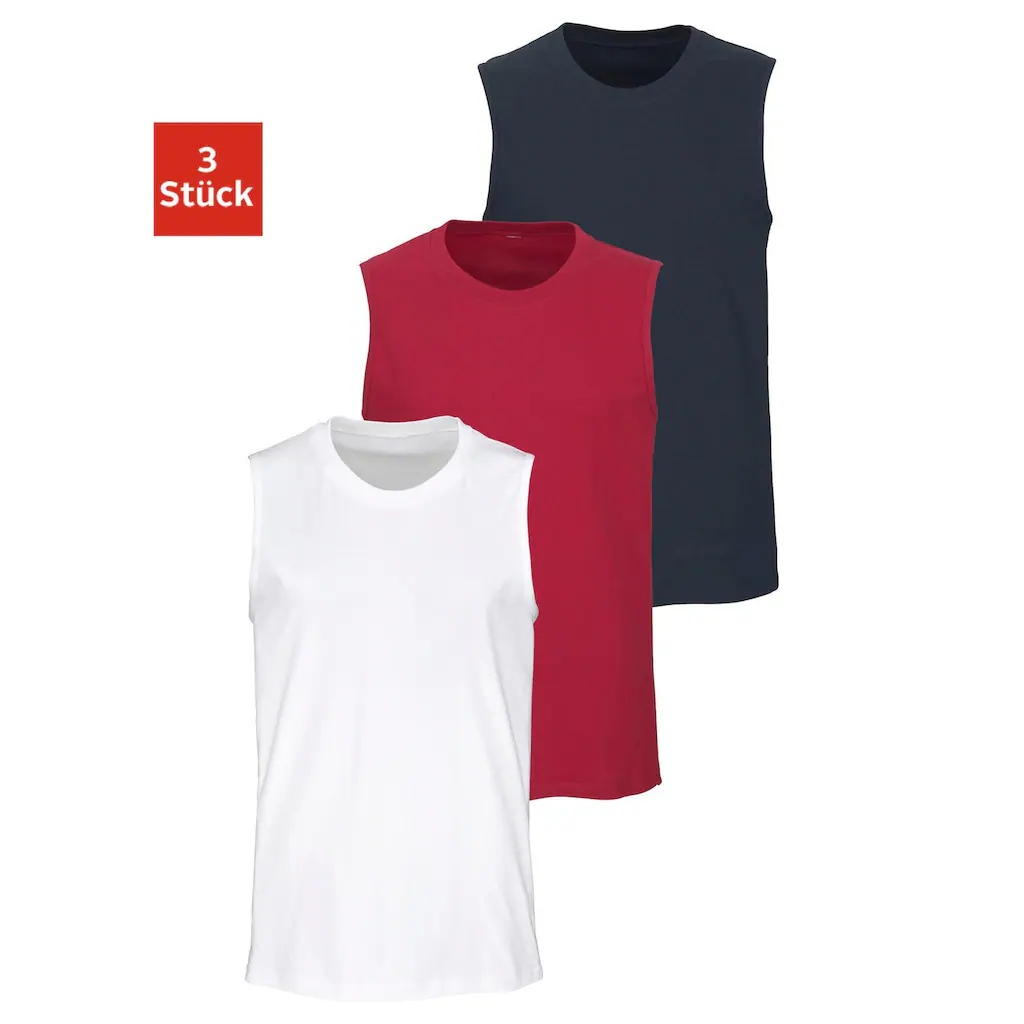 H.I.S Muscleshirt (Packung 3 tlg.) mit Rundhalsausschnitt