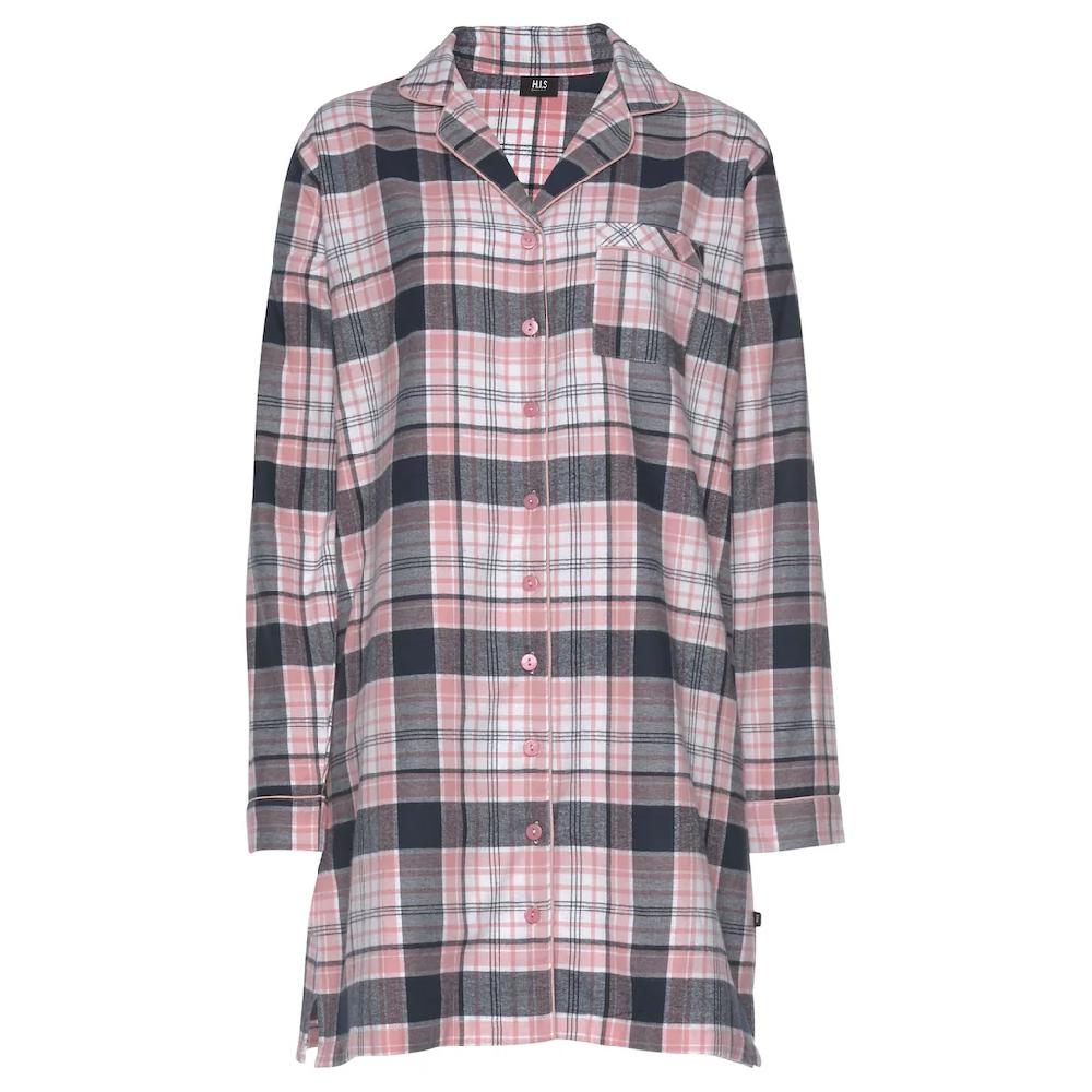 H.I.S Nachthemd Aus Flanell Im Karo-Design ▷ Für