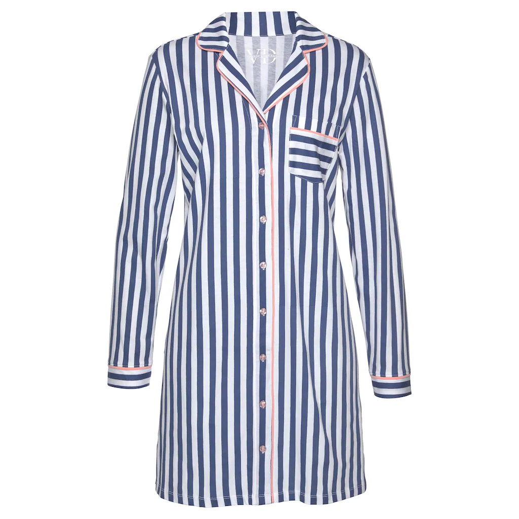 H.I.S Nachthemd In Klassischem Schnitt Mit Streifenmuster Bestellen