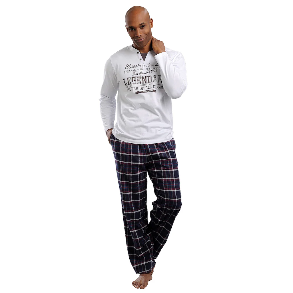 H.I.S Pyjama (2 tlg. 1 Stück) mit Flanellhose online kaufen