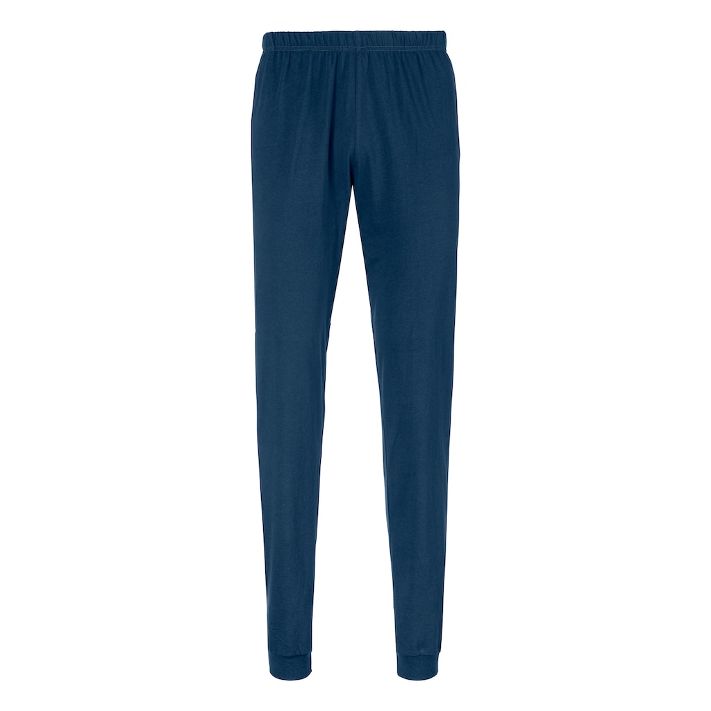 H.I.S Pyjama (2 Tlg. 1 Stück) Schlafanzug Mit Aufwendig Gestreiftem Oberteil