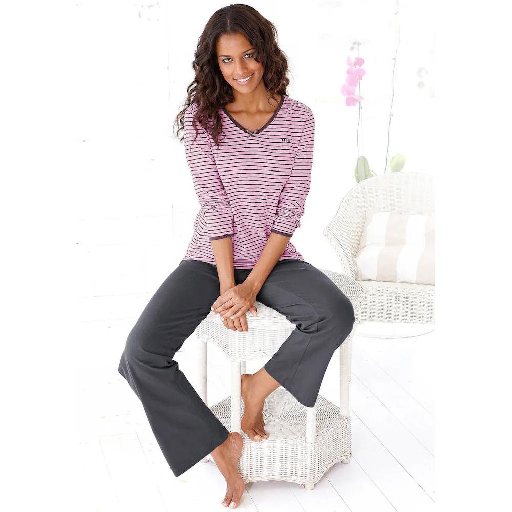 H.I.S Pyjama mit V-Ausschnitt online kaufen