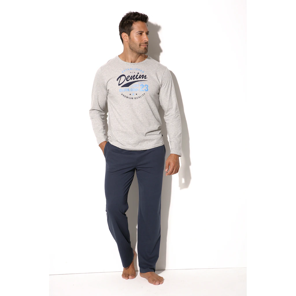 H.I.S Pyjama (Packung 4 Tlg. 2 Stück) Schlafanzug Mit Unterschiedlichem Design
