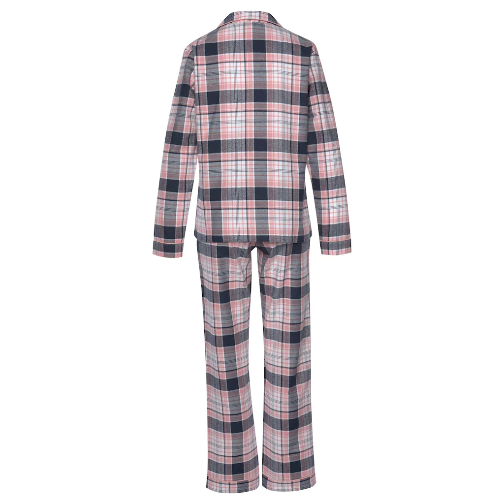 H.I.S Pyjama (Set 2 Tlg.) Aus Flanell Mit Allover-Karomuster Online Kaufen