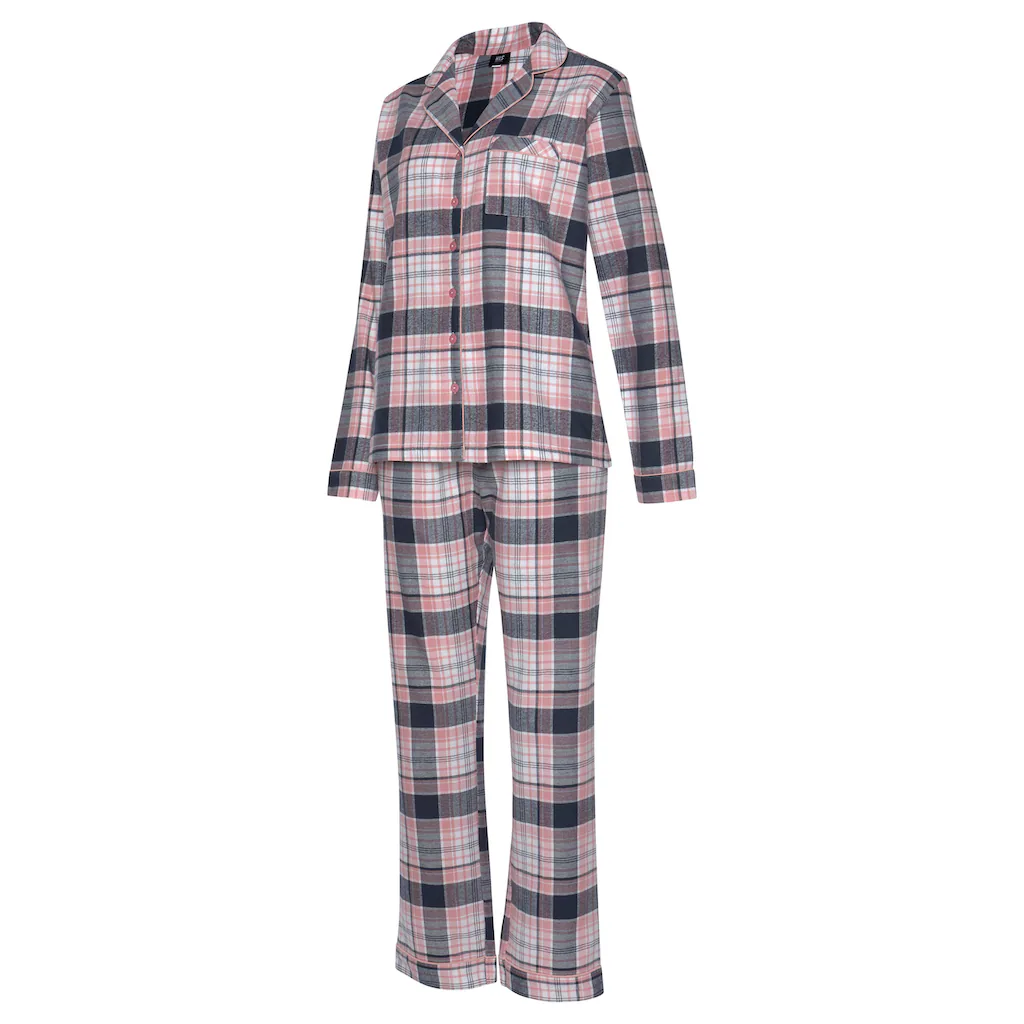 H.I.S Pyjama (Set 2 Tlg.) Aus Flanell Mit Allover-Karomuster Online Kaufen