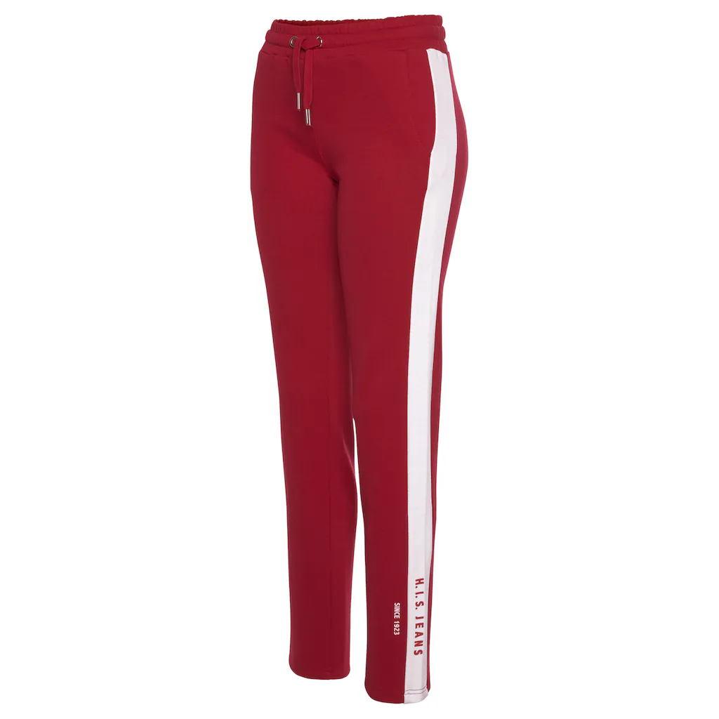 H.I.S Relaxhose Mit Weißem Seitenstreifen Und Logodruck Loungeanzug