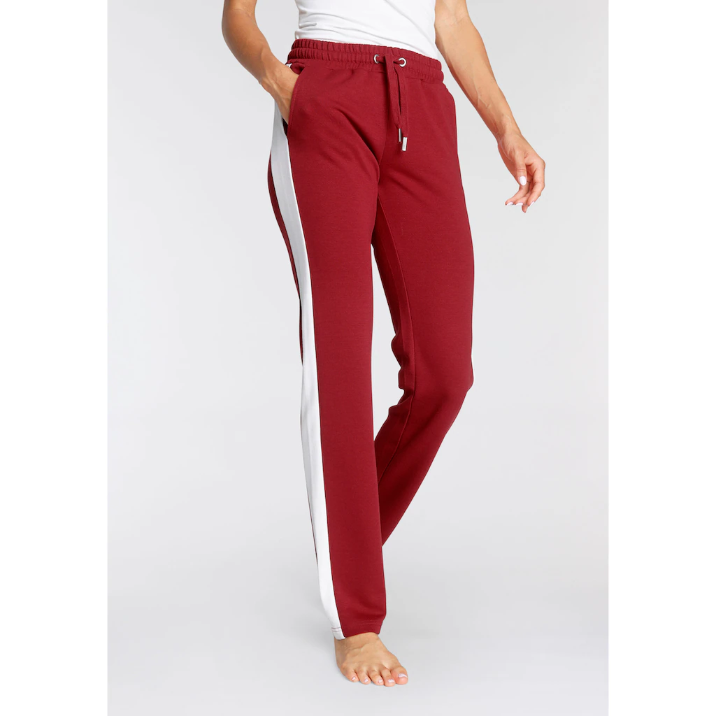 H.I.S Relaxhose Mit Weißem Seitenstreifen Und Logodruck Loungeanzug